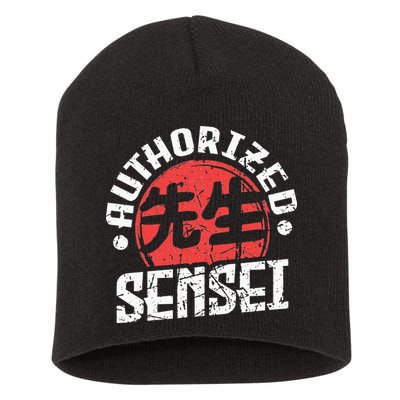 Sensei Japan Kanji Teacher Authorized Sensei Coach Trainer Short Acrylic Beanie