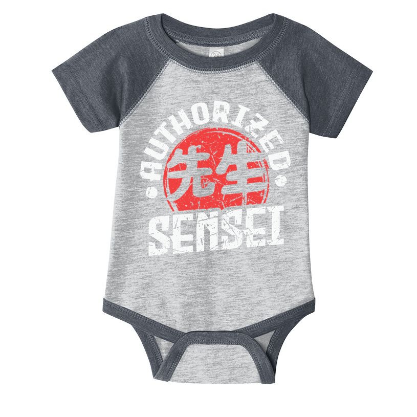 Sensei Japan Kanji Teacher Authorized Sensei Coach Trainer Infant Baby Jersey Bodysuit
