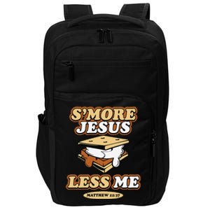 SMore Jesus Less Me Matthew 22 37 Christian Bible Verse Love Impact Tech Backpack