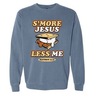 SMore Jesus Less Me Matthew 22 37 Christian Bible Verse Love Garment-Dyed Sweatshirt