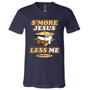 SMore Jesus Less Me Matthew 22 37 Christian Bible Verse Love V-Neck T-Shirt