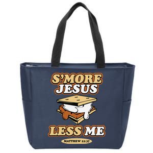 SMore Jesus Less Me Matthew 22 37 Christian Bible Verse Love Zip Tote Bag