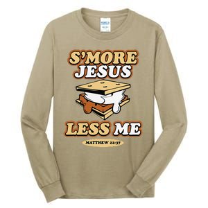 SMore Jesus Less Me Matthew 22 37 Christian Bible Verse Love Tall Long Sleeve T-Shirt