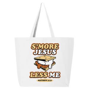 SMore Jesus Less Me Matthew 22 37 Christian Bible Verse Love 25L Jumbo Tote