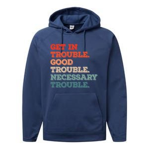 Social John Lewis Get In Good Necessary Trouble Gift Performance Fleece Hoodie