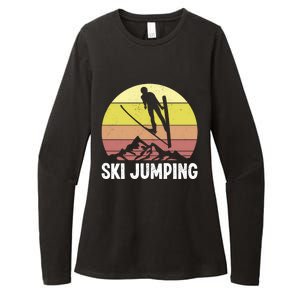 Ski Jumping Lover Ski Jumper Mountain Skiiing Winter Sport Cool Gift Womens CVC Long Sleeve Shirt