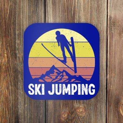 Ski Jumping Lover Ski Jumper Mountain Skiiing Winter Sport Cool Gift Coaster