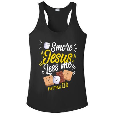 Smore Jesus less me Tent Wilderness Glamping Campfire Nature Ladies PosiCharge Competitor Racerback Tank