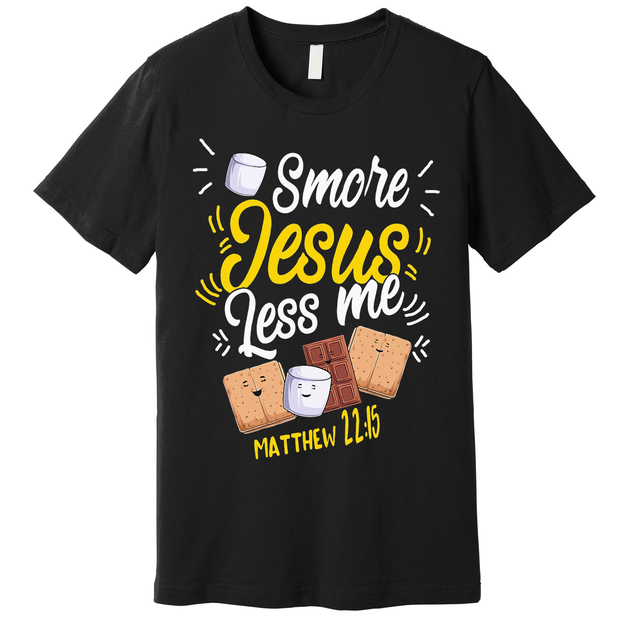 Smore Jesus less me Tent Wilderness Glamping Campfire Nature Premium T-Shirt
