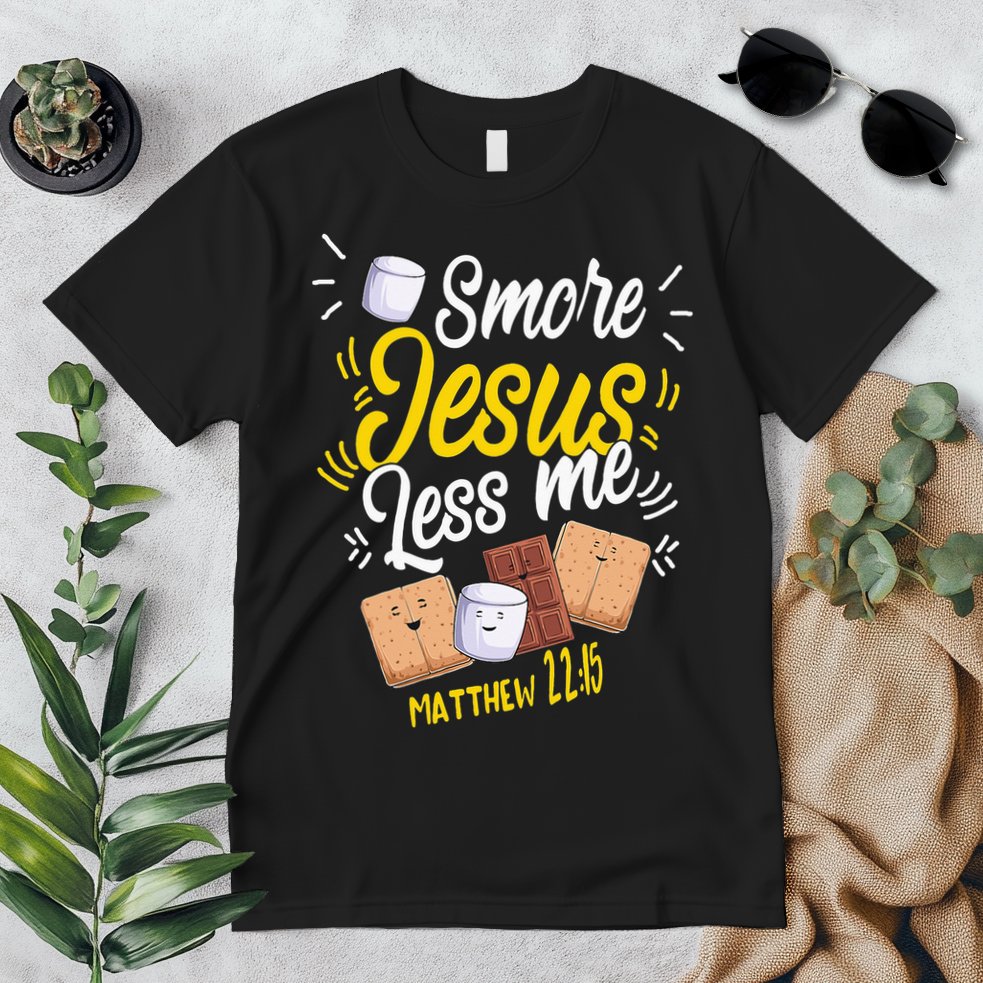 Smore Jesus less me Tent Wilderness Glamping Campfire Nature Premium T-Shirt
