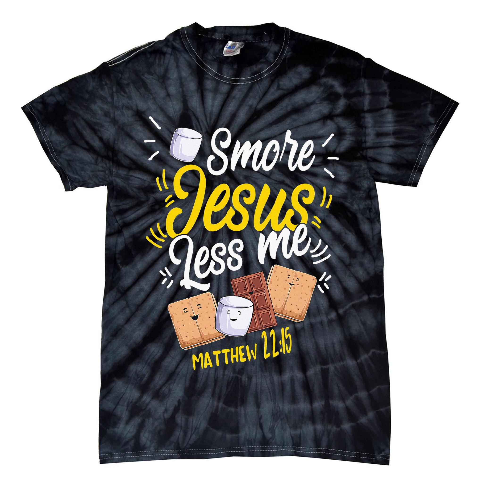 Smore Jesus less me Tent Wilderness Glamping Campfire Nature Tie-Dye T-Shirt