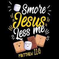 Smore Jesus less me Tent Wilderness Glamping Campfire Nature Women's V-Neck T-Shirt