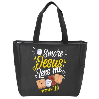 Smore Jesus less me Tent Wilderness Glamping Campfire Nature Zip Tote Bag