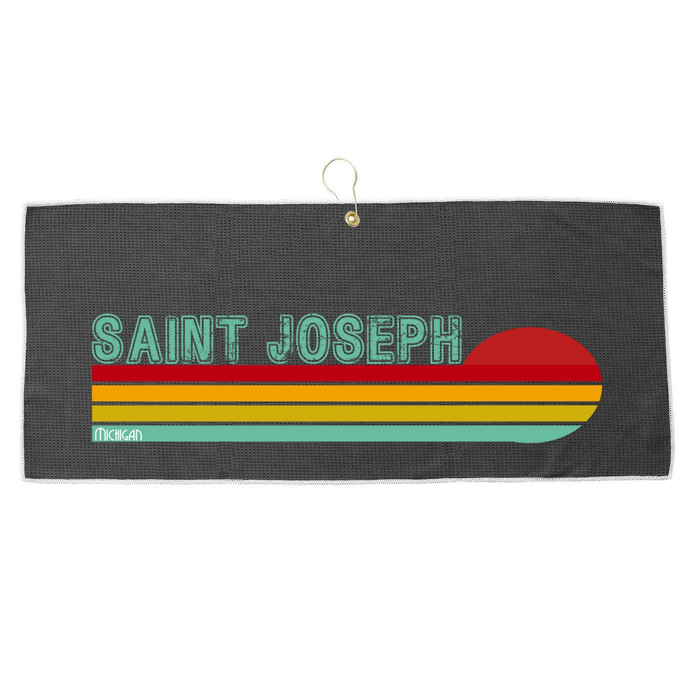 Saint Joseph Michigan Large Microfiber Waffle Golf Towel