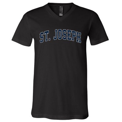 St. Joseph Michigan Mi Vintage Sports Design Design V-Neck T-Shirt