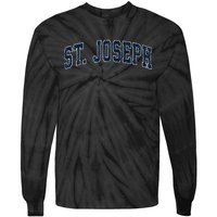 St. Joseph Michigan Mi Vintage Sports Design Design Tie-Dye Long Sleeve Shirt