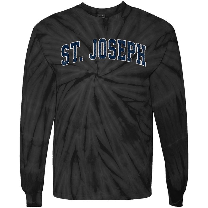 St. Joseph Michigan Mi Vintage Sports Design Design Tie-Dye Long Sleeve Shirt