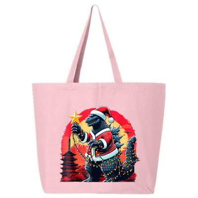 Santazilla Japanese Monster Kaiju Dinosaur Christmas 25L Jumbo Tote