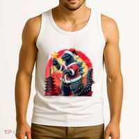 Santazilla Japanese Monster Kaiju Dinosaur Christmas Tank Top