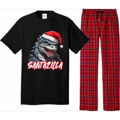 Santazilla Japanese Monster Kaiju Christmas  Pajama Set