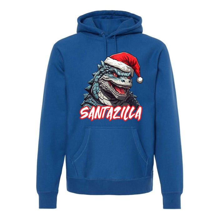 Santazilla Japanese Monster Kaiju Christmas  Premium Hoodie