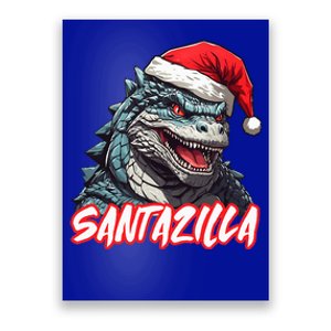 Santazilla Japanese Monster Kaiju Christmas  Poster