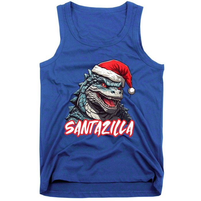 Santazilla Japanese Monster Kaiju Christmas  Tank Top