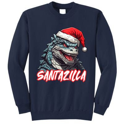 Santazilla Japanese Monster Kaiju Christmas Tall Sweatshirt