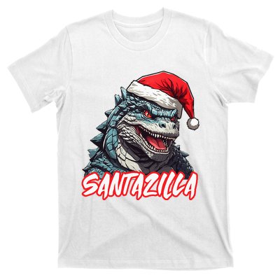 Santazilla Japanese Monster Kaiju Christmas T-Shirt