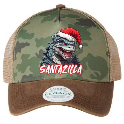 Santazilla Japanese Monster Kaiju Christmas Legacy Tie Dye Trucker Hat