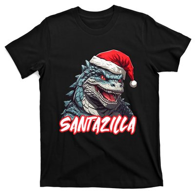 Santazilla Japanese Monster Kaiju Christmas T-Shirt