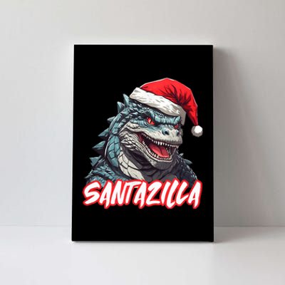 Santazilla Japanese Monster Kaiju Christmas Canvas