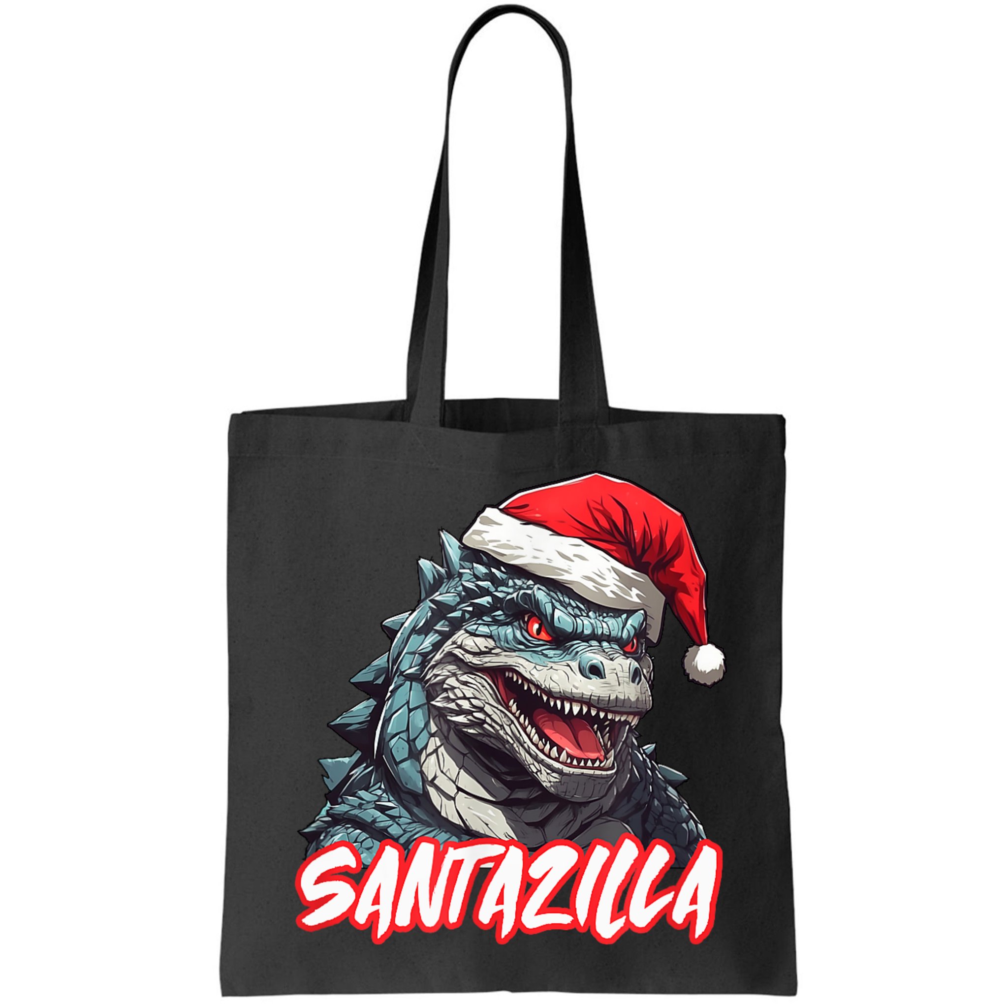 Santazilla Japanese Monster Kaiju Christmas Bag