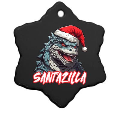 Santazilla Japanese Monster Kaiju Christmas Ceramic Star Ornament