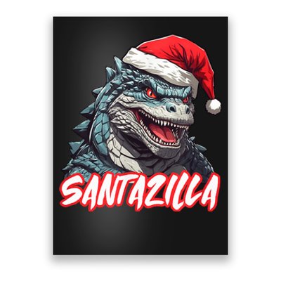 Santazilla Japanese Monster Kaiju Christmas Poster