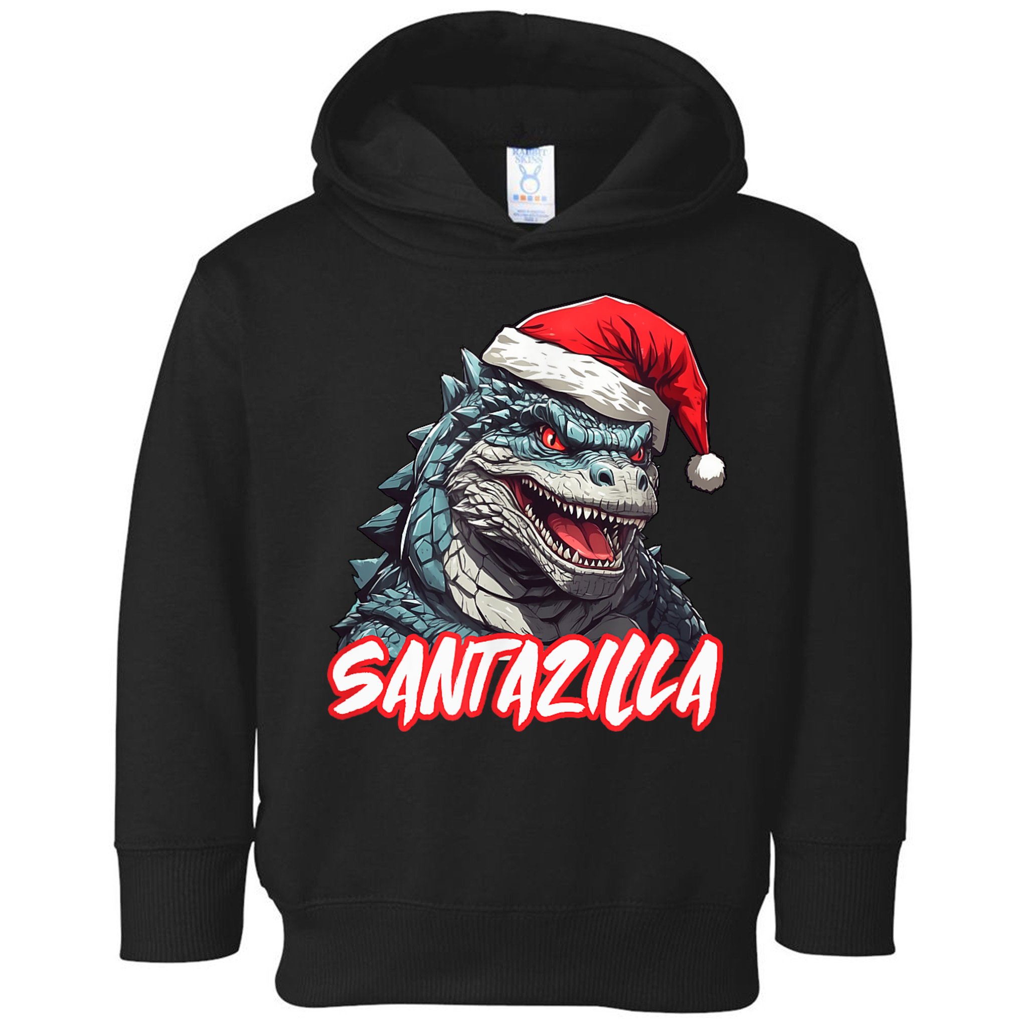 Santazilla Japanese Monster Kaiju Christmas Toddler Hoodie