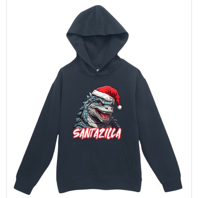 Santazilla Japanese Monster Kaiju Christmas Urban Pullover Hoodie