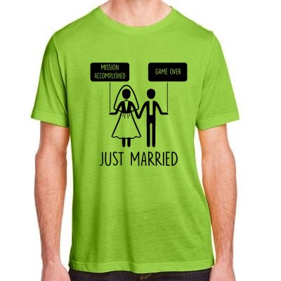 Sayings Just Married Game Over Bride Adult ChromaSoft Performance T-Shirt