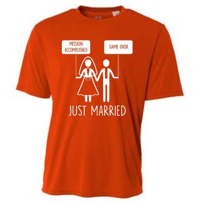 Sayings Just Married Game Over Bride Cooling Performance Crew T-Shirt