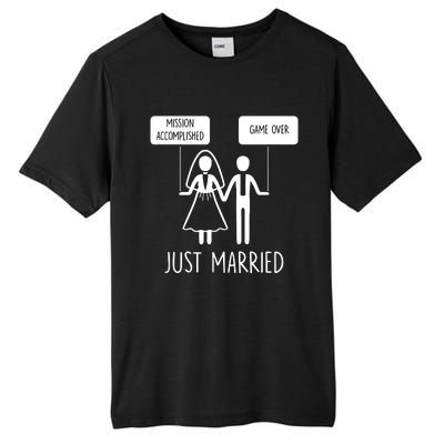 Sayings Just Married Game Over Bride Tall Fusion ChromaSoft Performance T-Shirt