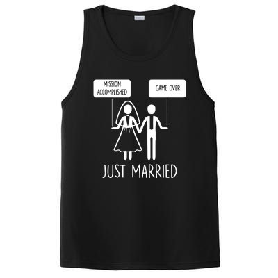 Sayings Just Married Game Over Bride PosiCharge Competitor Tank