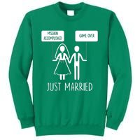 Sayings Just Married Game Over Bride Sweatshirt