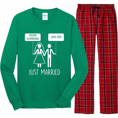 Sayings Just Married Game Over Bride Long Sleeve Pajama Set