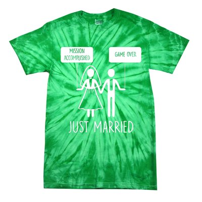 Sayings Just Married Game Over Bride Tie-Dye T-Shirt