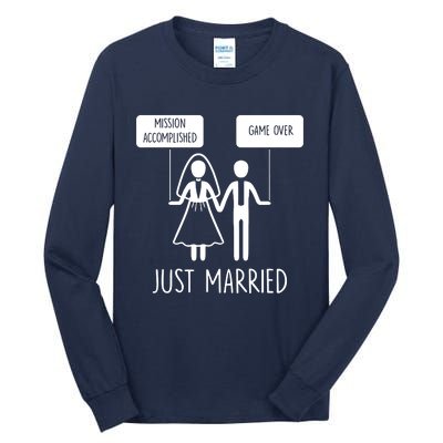 Sayings Just Married Game Over Bride Tall Long Sleeve T-Shirt