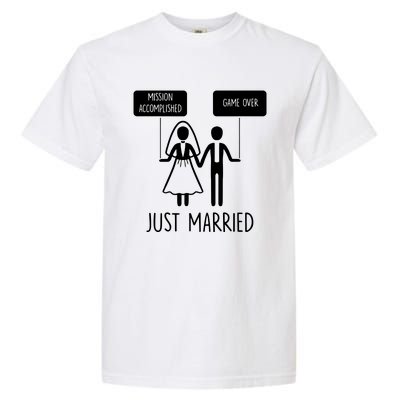 Sayings Just Married Game Over Bride Garment-Dyed Heavyweight T-Shirt