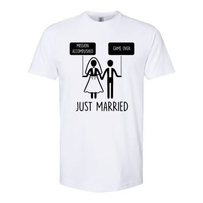 Sayings Just Married Game Over Bride Softstyle CVC T-Shirt