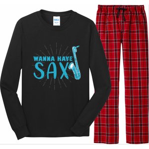 Saxophone Jazz Musician Funny Gift Sax Saxophonist Gift Long Sleeve Pajama Set