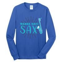 Saxophone Jazz Musician Funny Gift Sax Saxophonist Gift Tall Long Sleeve T-Shirt