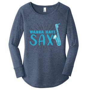 Saxophone Jazz Musician Funny Gift Sax Saxophonist Gift Women's Perfect Tri Tunic Long Sleeve Shirt